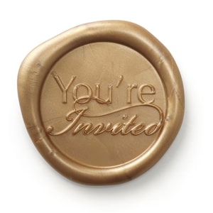 Your'e Invited Wax Seals, Your'e Invited Self Adhesive wax seal, Youre invite Seal, Invitation Wax Seal, 25 Pack