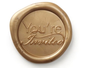 Your'e Invited Wax Seals, Your'e Invited Self Adhesive wax seal, Youre invite Seal, Invitation Wax Seal, 25 Pack