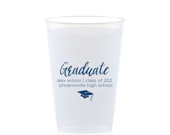 Graduation Party Cups, Graduation Favors, College Grad Gifts, High School Graduation Favors, Class of 2024 Cups, Graduation BBQ