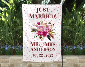 Personalized Garden Flag-Wedding Garden Flag-Welcome Flag-Just Married-Welcome to our Wedding-Farmhouse Wedding-Wedding Gifts