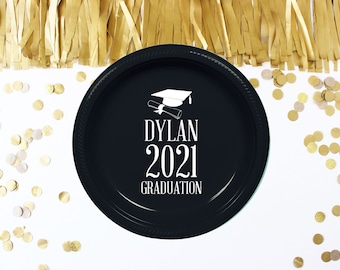 Graduation personalized plates, custom plate, plastic party plates, personalized party plates, monogrammed plate, disposable plates, 2025