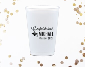 Personalized Graduation Cups Graduation Party Decorations Custom Plastic Cups Party Favors Class of 2025