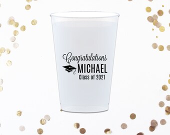 Personalized Graduation Cups Graduation Party Decorations Custom Plastic Cups Party Favors Class of 2024