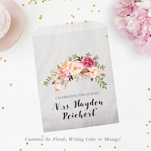 Personalized Wedding Favor Bags -Cookie Favor Bag,Candy Buffet Bag,Rehearsal Dinner,Engagement Party,Bridal Shower Favor,Take Home Favor Bag