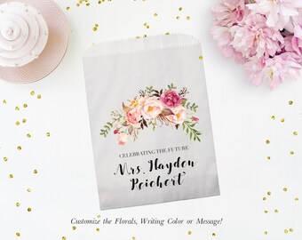 Personalized Wedding Favor Bags -Cookie Favor Bag,Candy Buffet Bag,Rehearsal Dinner,Engagement Party,Bridal Shower Favor,Take Home Favor Bag