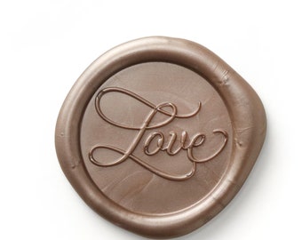 Love Wax Seals, Love Self Adhesive wax seal, Love Rustic Seal, Invitation Wax Seal, 25 Pack