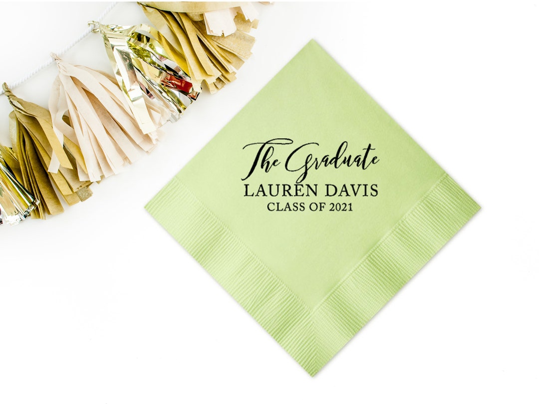 Graduation Napkins Personalized Napkins Graduation Party Etsy
