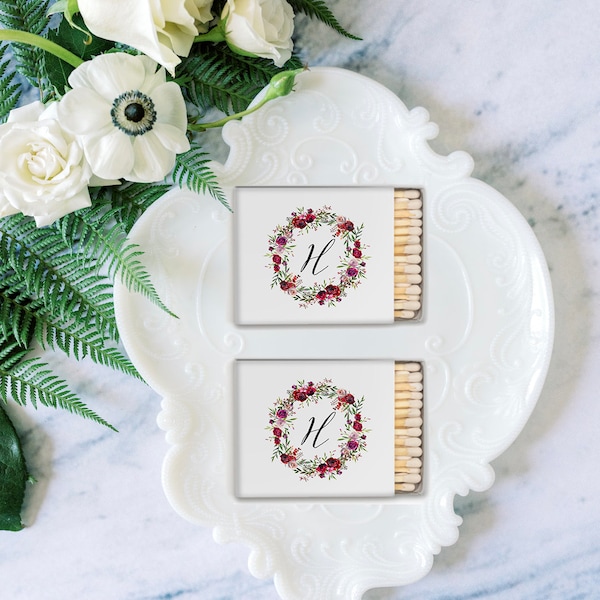 Customized Match Box Favors - Floral Modern Romance - Personalized full photo  Matches, Matchboxes, Wedding, Reception Decor, Couples Names