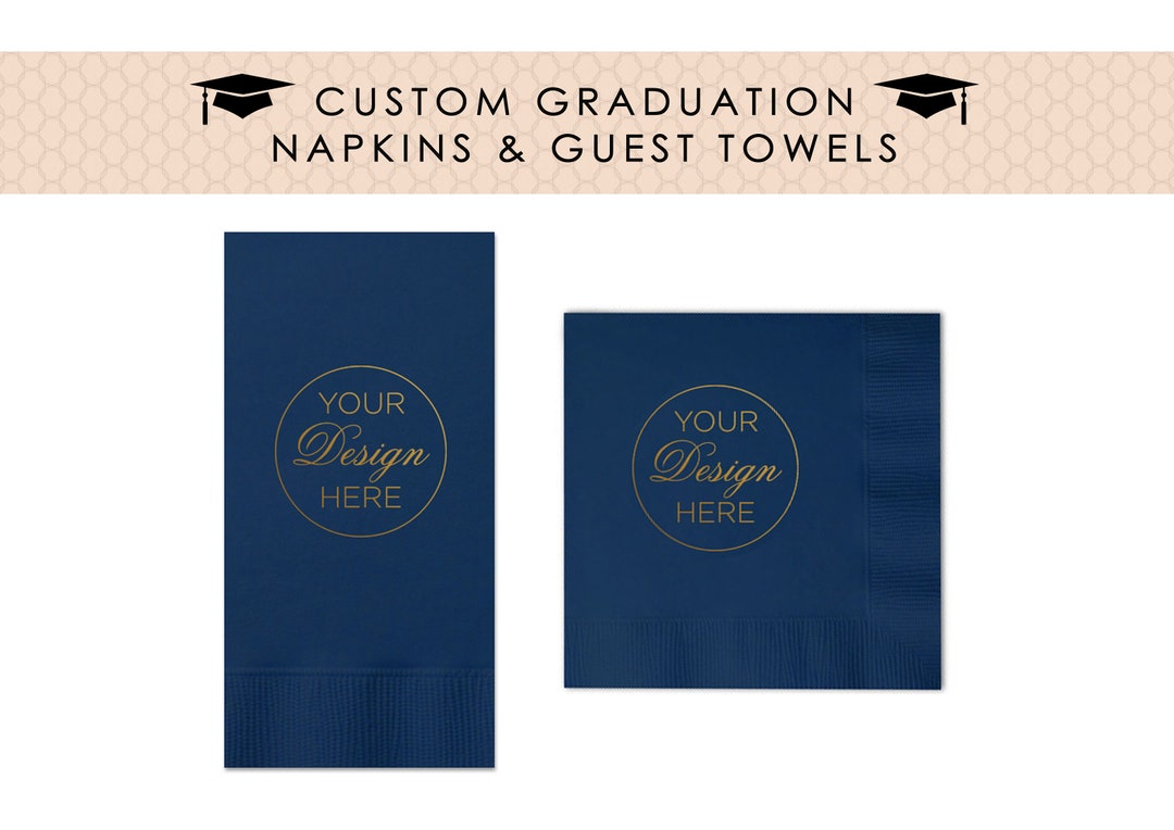 The Class of 2025 Napkins, Personalized Set of 100 High School College, Graduation Napkins, 2025