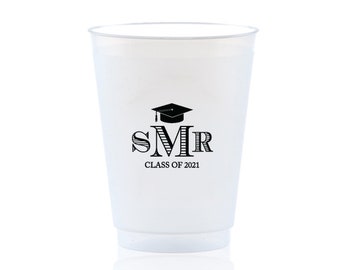 Personalized Graduation Cups High School Graduation Party Decorations Custom Plastic Cups Class of 2024 Party Favors