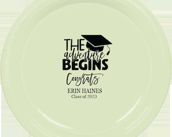 Graduation Party Dessert Plates Congrats Grad Class of 2025 Cake Plates Tableware Hooray You Did It Graduation Party Supplies Paper Plates