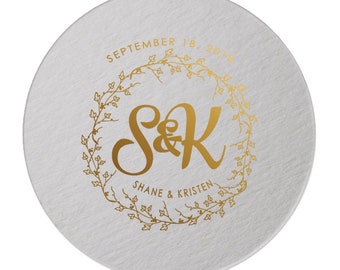 Coaster, Wedding Monogram, Party Coasters, Wedding Coaster, Custom Coaster, Wedding Favor, Monogrammed Favors, Custom Coaster, Coaster 295