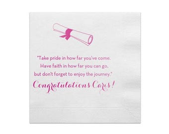Beverage Napkins, Graduation Napkins, Class of 2025, Graduation Party, Congrats Grad, Cocktail Napkins, Party Napkins, 2025 Graduation 224