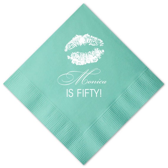 Birthday Napkins Personalized Napkins Happy Birthday Event Etsy