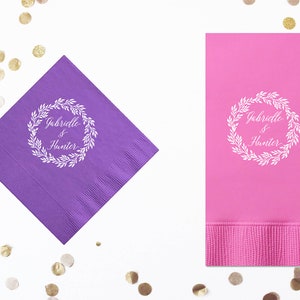 Wedding Bar Napkins Personalized Napkins for Wedding Cocktail Napkins Engagement Party Napkins Lets Party Napkins Custom Beverage Napkins