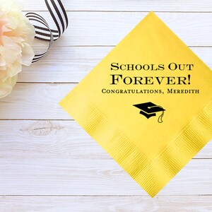 Custom Graduation Cocktail Napkins & Guest Towels – Personalized Graduate Cocktail Napkins / Guest Towels – Custom Graduation Party Napkins
