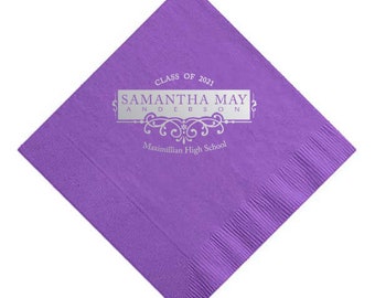 2024 Graduation Napkins Graduation Party Decorations Congrats Grad Cocktail Napkins Dinner Napkins Hand Towels