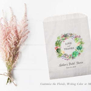 Wedding Shower Favors - Modern Bridal or Baby Shower decor - Baby Shower Favor Bags - Set of 25