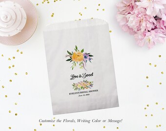 Love is sweet Bridal Shower Favor Bags for wedding shower Personalized Bridal Shower Candy Bags Bridal Shower Favor Wedding Shower Favor