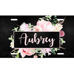 Licens Plate Monogrammed Geschenke Personalisierter Autoanhänger Autozubehör Mobile Accessoires Geschenkideen für ihre Reise süß 16