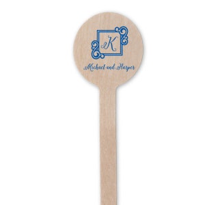 Custom Drink Stir for Wedding Cocktails, Monogram Drink Stirrers, Wedding Swizzle Sticks, Cocktail Stirrers, Bridal Shower, Drink Stir 235