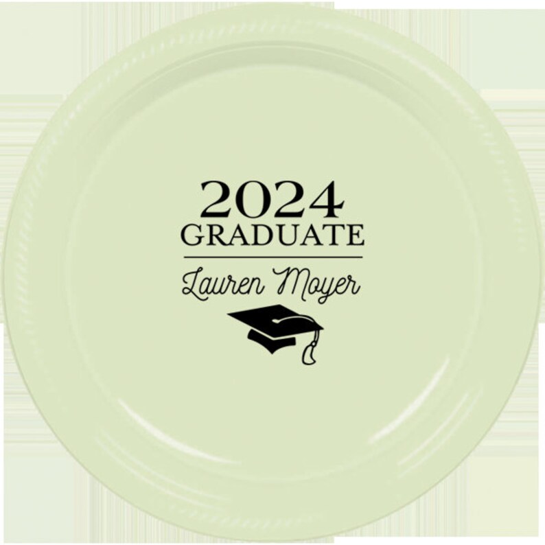 Grad Plate Graduation Plates, Custom Graduation Party Plates, Graduation Party ...