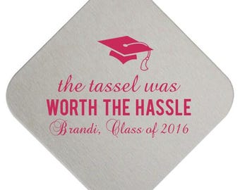 Class of 2025 Graduation Drink Coasters /  Personalized Graduation Coasters / Custom Party Coasters  Cocktails / Graduation Invitation