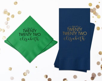 The Class of 2025 Napkins Personalized, Graduation Party Napkins, Class of 2025 Party Decor, Set of 100 High School College