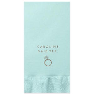 She Said Yes! Napkins - Personalized Paper Napkins - Custom Bridal Shower Napkins - Engagement Party Napkin - Set of 50 Personalized Napkins