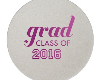 Class of 2025 Graduation Drink Coasters /  Personalized Graduation Coasters / Custom Party Coasters  Cocktails / Graduation Invitation