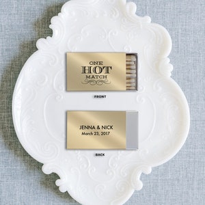 One Hot Match BULK Matches SET OF 50 - Wedding Favors - Shower Favors - Custom Party Favor - Wedding Favor ideas - Custom Wedding Matches -