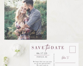 Save the Date, Printed Save the Date, Save the Date Postcard, Foil Save the Date, Premium Save the Date, Photo Save the Date, Foil Script