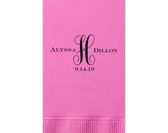 Wedding Guest Towels with monogram, Wedding Napkins, Rehearsal Dinner, Monogram Guest Towel, Personalized Napkins, Custom Napkin, 39