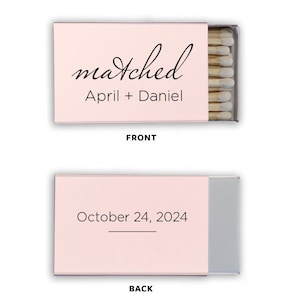 Custom Wedding Matches, Personalized Matches, Custom Matchbook Wedding Favors, Custom Printed Matches, Wedding Favor, Event Favor, Sparks