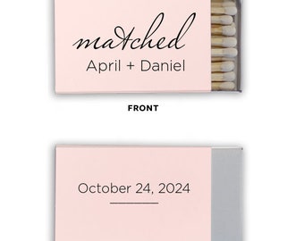 Custom Wedding Matches, Personalized Matches, Custom Matchbook Wedding Favors, Custom Printed Matches, Wedding Favor, Event Favor, Sparks