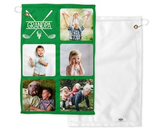 Personalized Best Grandpa By Par Golf Towel or Best Grandma, Fathers day golf towel, fathers day gift, personalized golf accessories