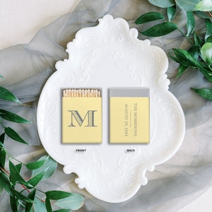 Foil Printed Last Name Matchboxes, Personalized Matchboxes, Custom Wedding Favors, Matchboxes for Home Bar, Custom Matches