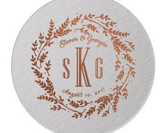Wedding Coaster, Personalized Coasters, Rustic Wedding, Party Coaster, Custom Drink Coaster, Bar Coaster, Wedding Favor, Coaster 297
