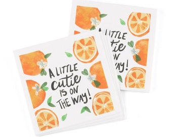 Little Cutie Baby Shower Napkins, A little Cutie is on the Way (Pack of 100)