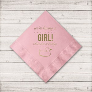 Baby Shower Napkin, Personalized Napkins, Custom Baby Shower Cocktail, Gender Reveal Napkin, Event Napkin, Cake Napkin, Baby Boy Girl  94