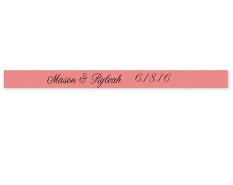 Personalized Satin Ribbon / Custom Satin Ribbon / Custom Gift Ribbon/ Monogramed Ribbon / Favor Ribbon / Party Ribbon