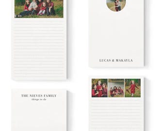 Personalized Photo Notepad Set-Custom Notepad, Personalized Stationery, Writing Pad, Gift for Her, Family Notepad, Color Block Photo Notepad