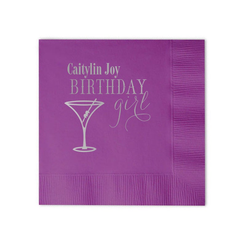 Birthday Girl Napkins & Guest Towels Personalized Birthday Etsy