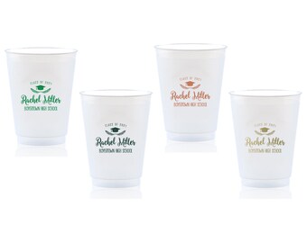 Graduation Decorations 2025 - Personalized Plastic Cups - Graduation Party Cups - Class of 2025 - Custom Party Favors