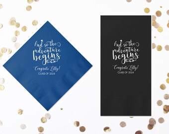 Congrats Grad Personalized Graduation Napkins, Graduation Party, Graduation Cap, Congrats Grad, Class of 2025, Class of 2025, Lunch Napkins