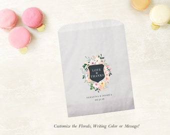 Wedding Candy Bags, Candy Buffet Bags, Personalized Wedding Favor Bags, Treat Bags, Wedding Candy Bar Bags, Custom Wedding Favors