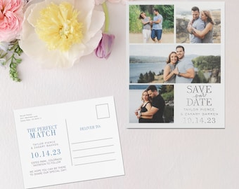 Foil Photo Save the Date Magnet or Postcard Custom Picture Save the Date Card Announcement Gold, Rose Gold, Foil Completely Customizable