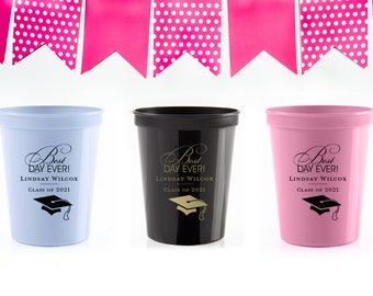 Graduation Cups, Graduation Party Favors, Grad Gifts, College Graduation Favors, Class of 2025 Cups, Cheers to the Graduate