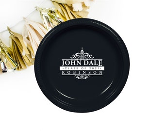 Graduation personalized plates, custom plate, plastic party plates, personalized party plates, monogrammed plate, disposable plates, 2025