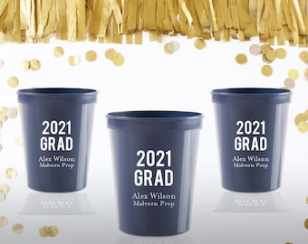 Graduation Tassel Printed Party Cups, Grad Cap Party Favors, Class of 2024 Cups, Class of 2024 Stadium Cups, College Grad Plastic Party Cups